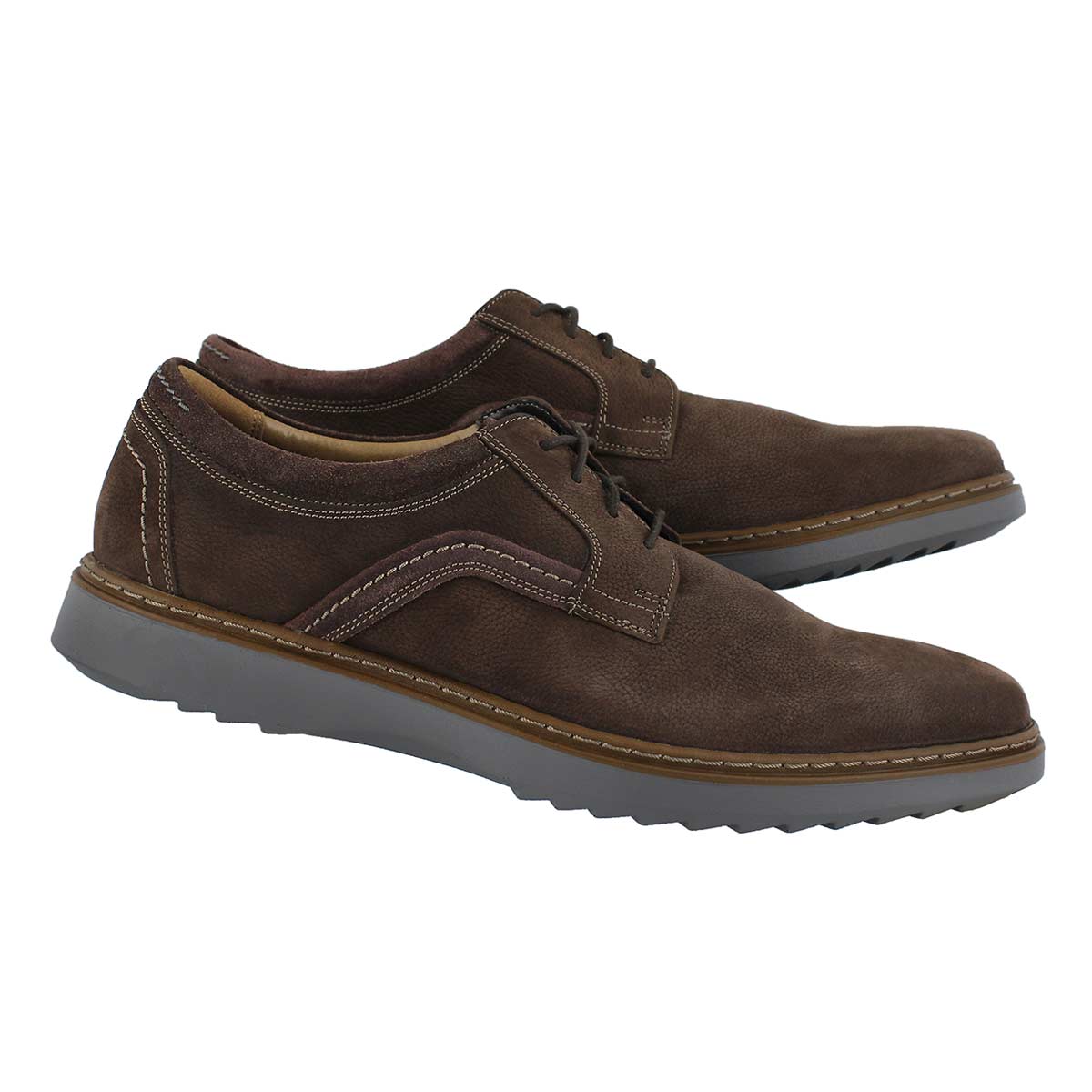 Mns Un Geo Lace dk brn laceup oxford
