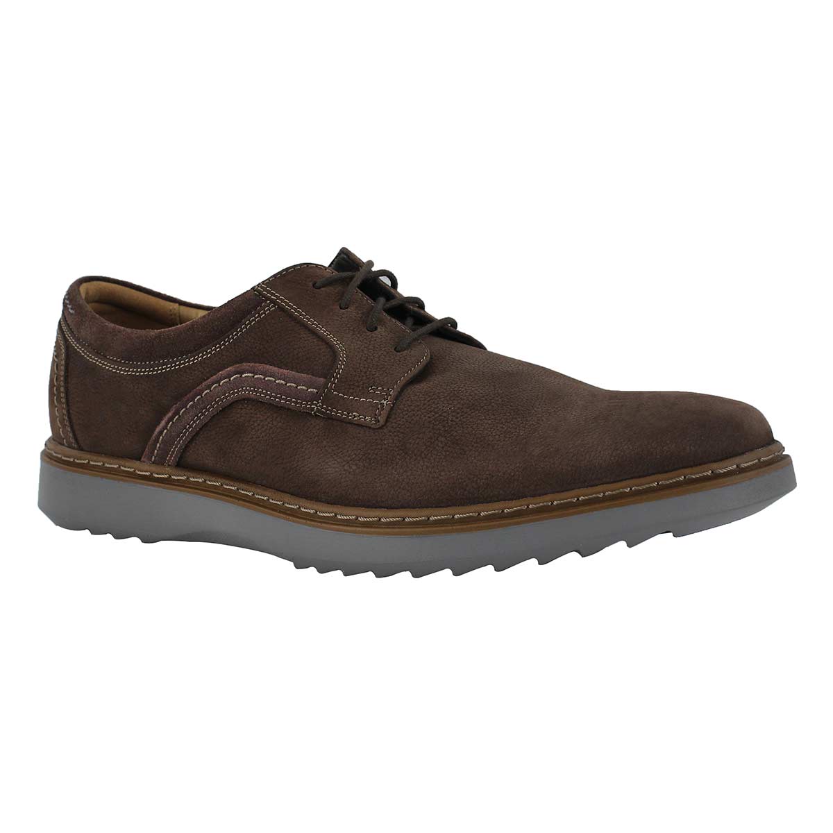Mns Un Geo Lace dk brn laceup oxford