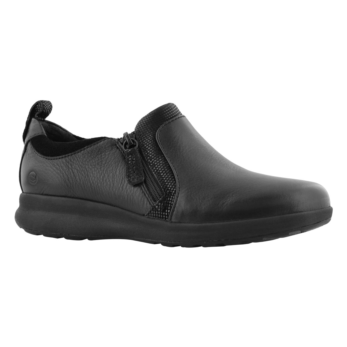 Lds Un Adorn Zip black casual shoe