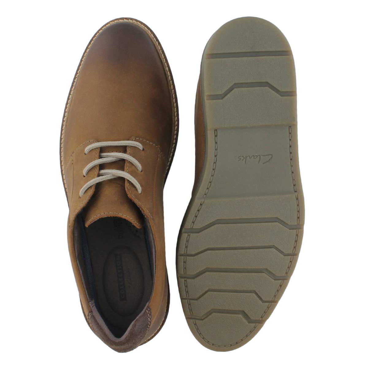 clarks men's grandin plain oxford black