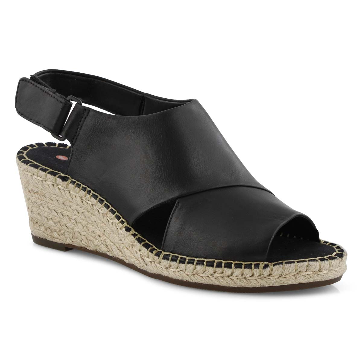 Lds Petrina Abby blk wedge sandal