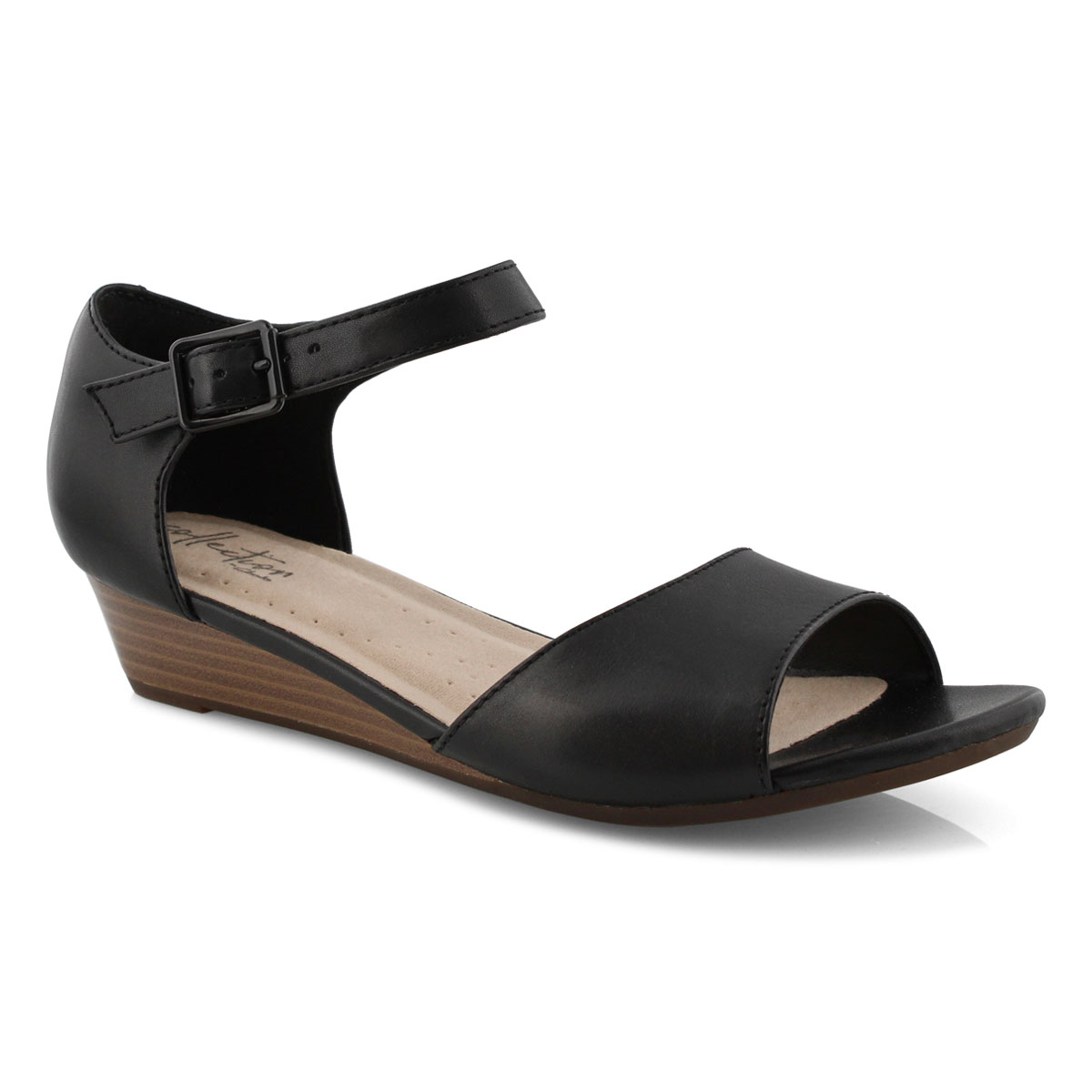 Lds Abigail Jane blk wedge sandal