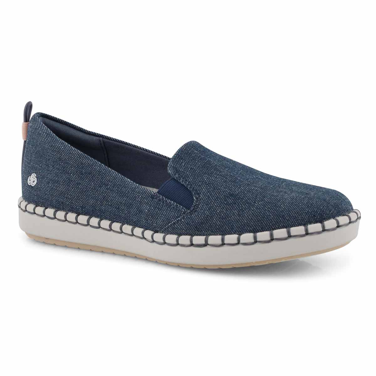 Lds Step Glow Slip denim casual loafer