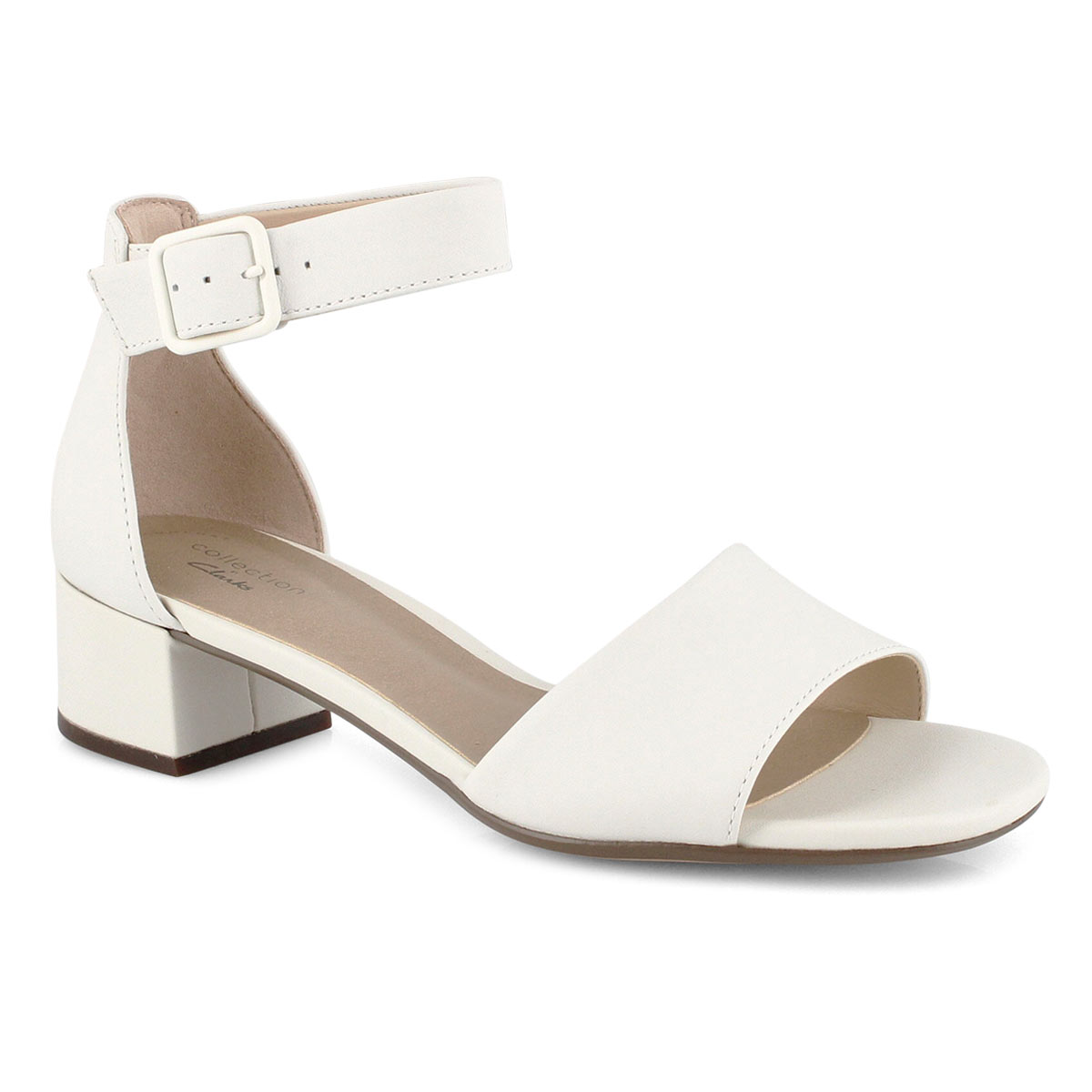 clarks womens white sandals