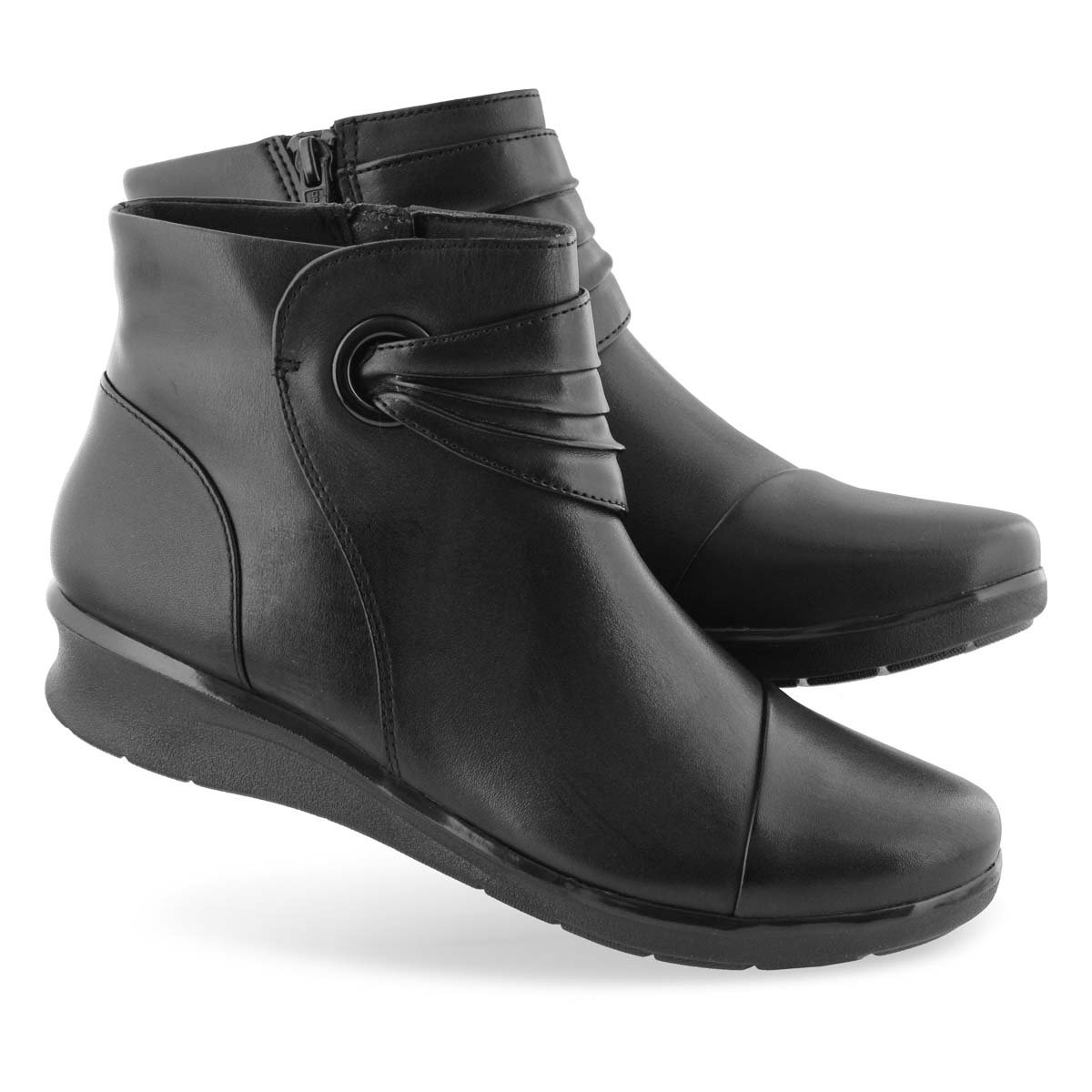 Clarks Women's Hope Twirl Ankle Boot - Black | SoftMoc.com