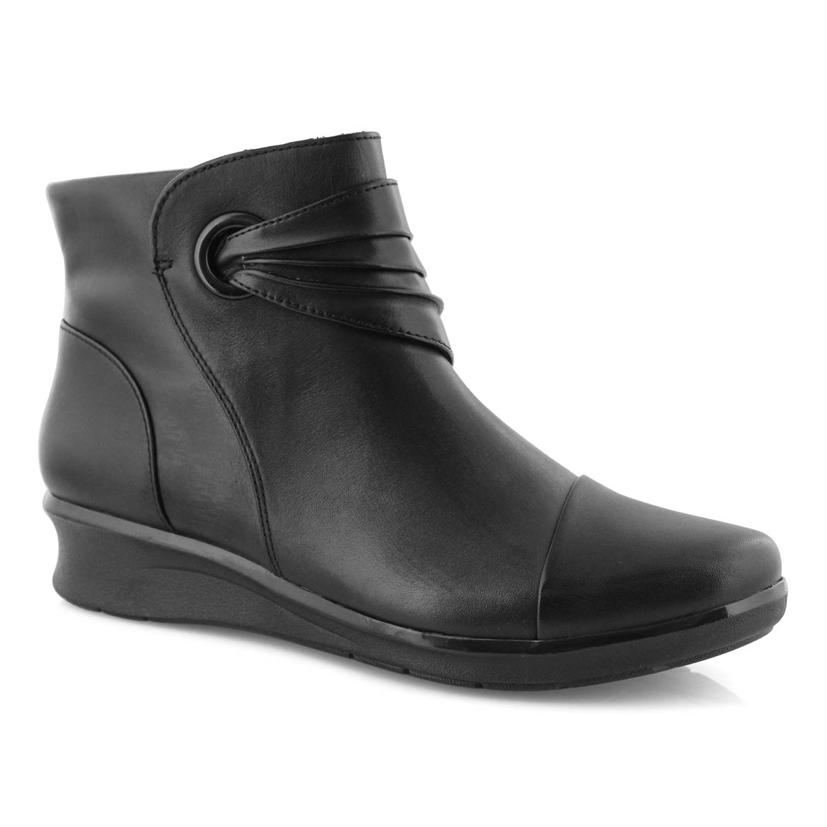 Clarks Women's Hope Twirl Ankle Boot - Black | SoftMoc.com