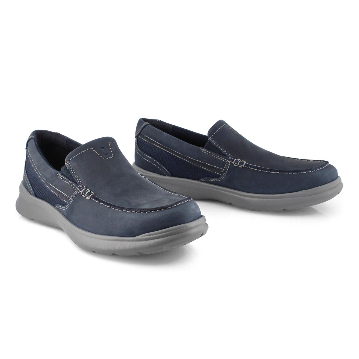 Clarks Men's Cotrell Easy Casual Loafer - Nav | SoftMoc.com