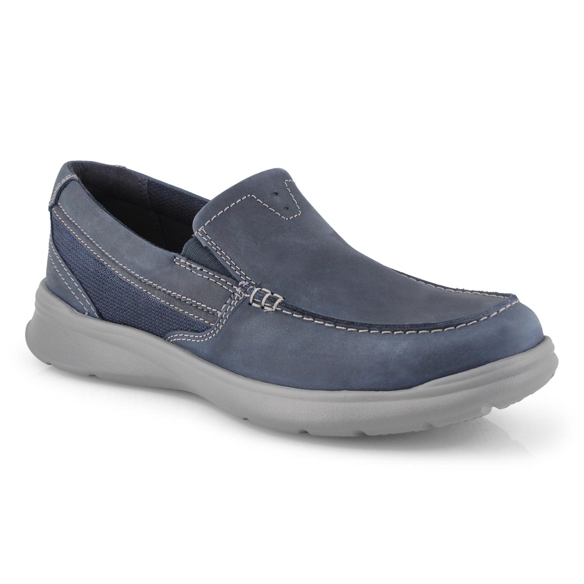 Clarks Men's Cotrell Easy Casual Loafer - Nav | SoftMoc.com