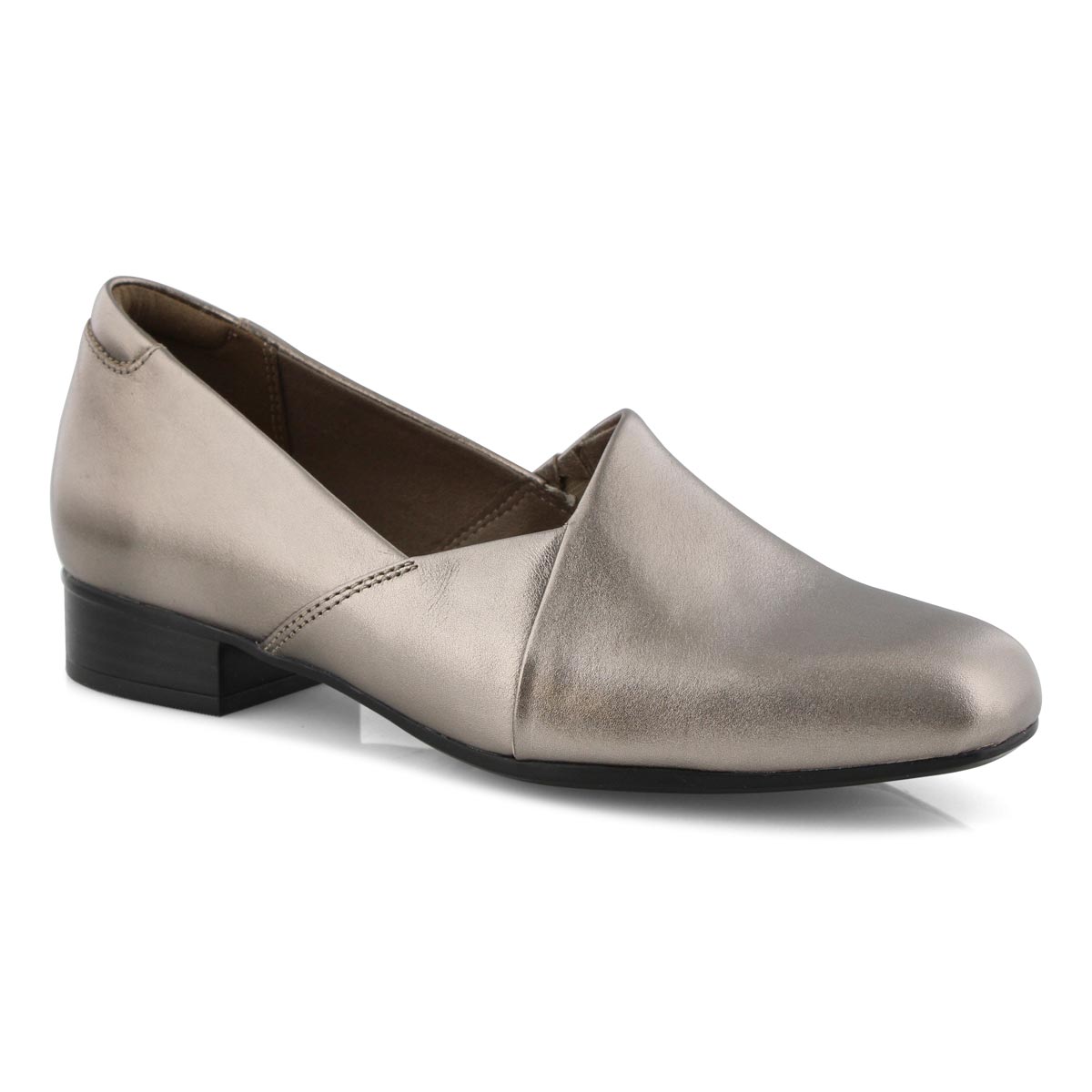 Lds Juliet Palm pewter slipon dress heel