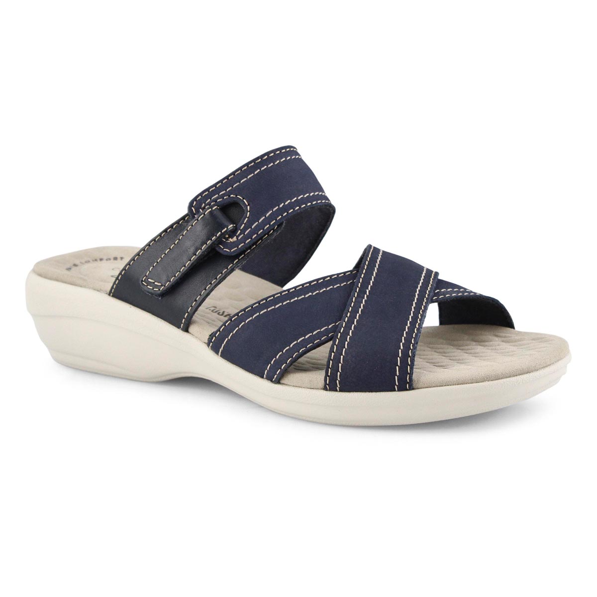 Lds Alexis Art navy casual slide sandal