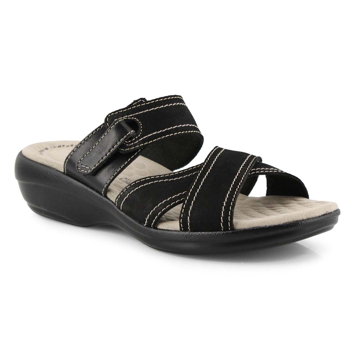 Lds Alexis Art black casual slide sandal