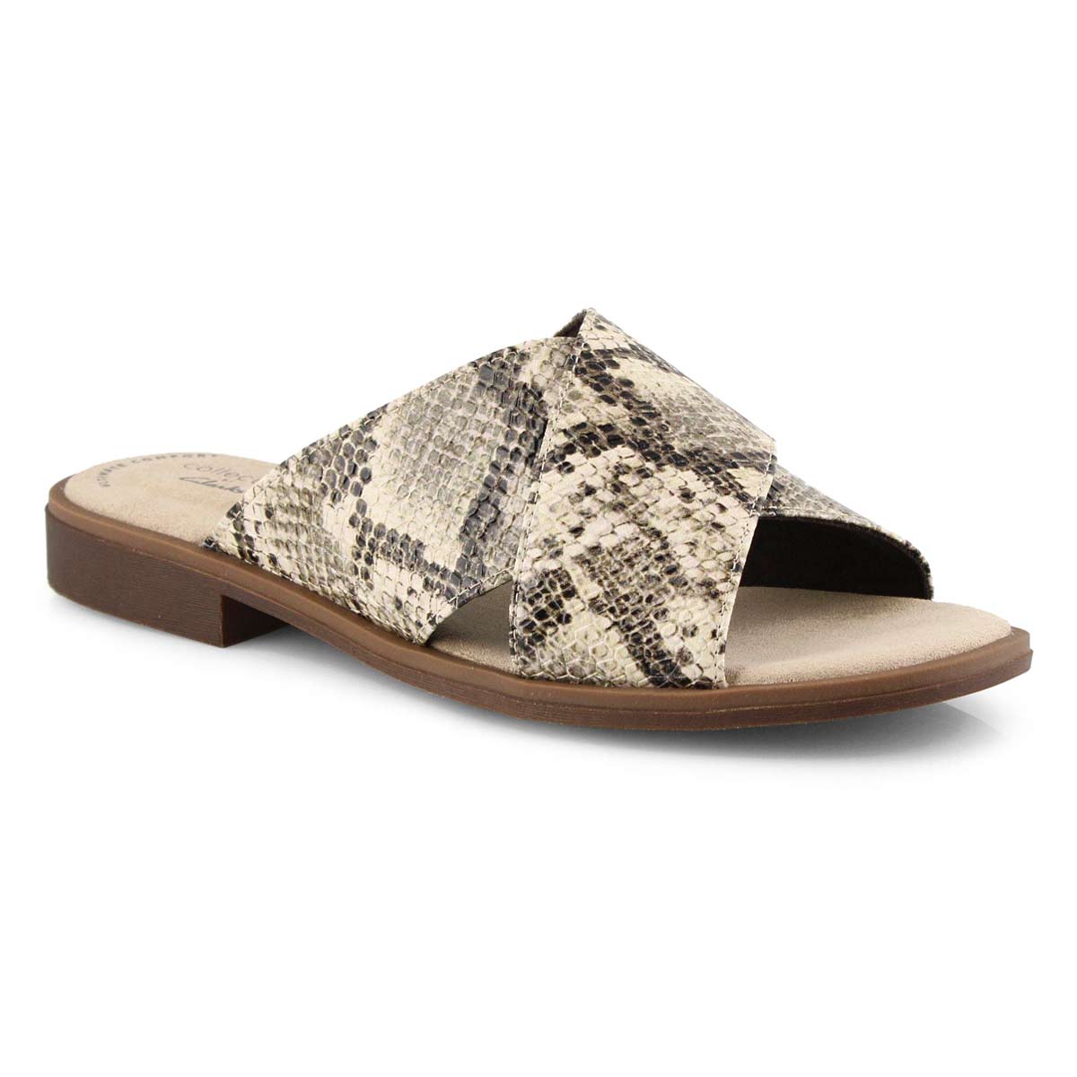 Lds Declan Ivy taupe snake slide sandals