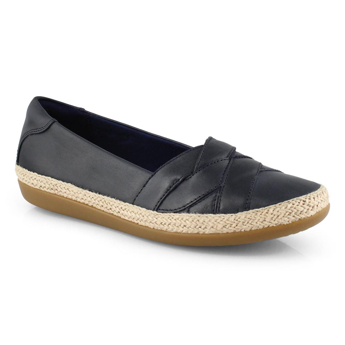 Lds Danelly Shine navy slip on -wide