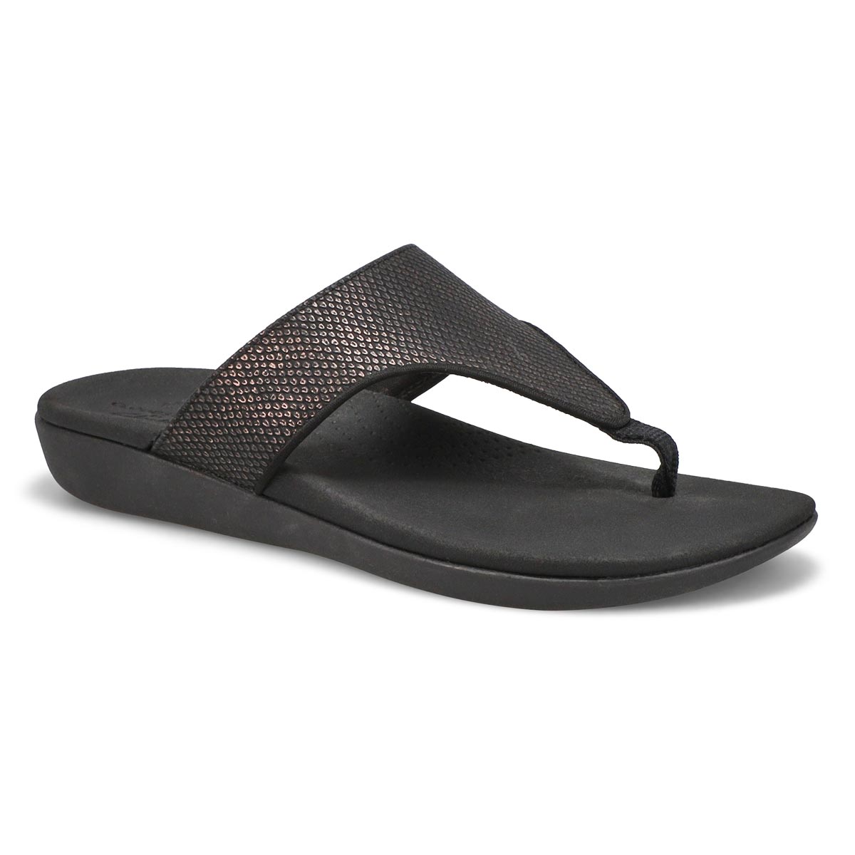 Lds Brio Vibe black snake thong sandal