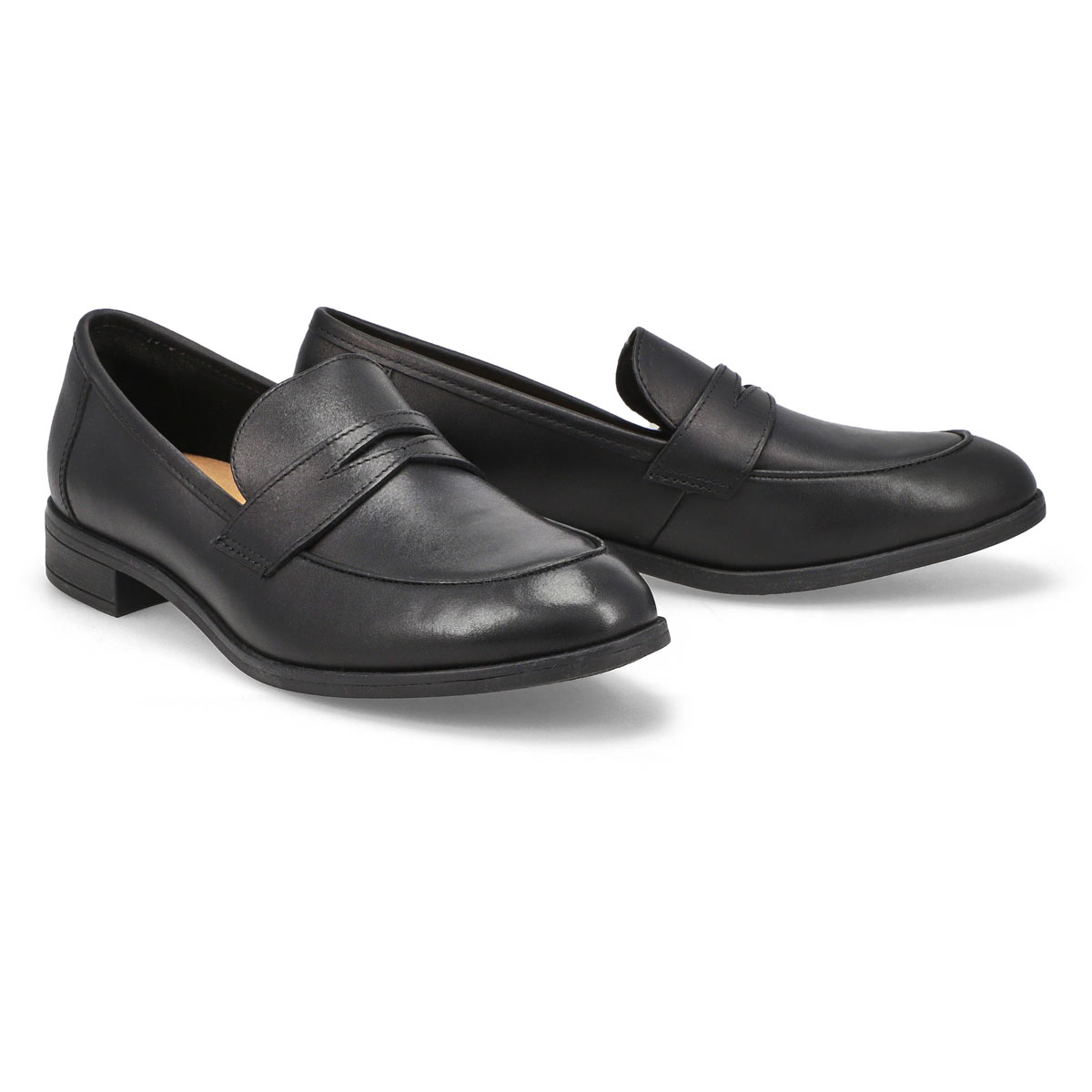 Clarks Women's TRISH ROSE black dress loafers