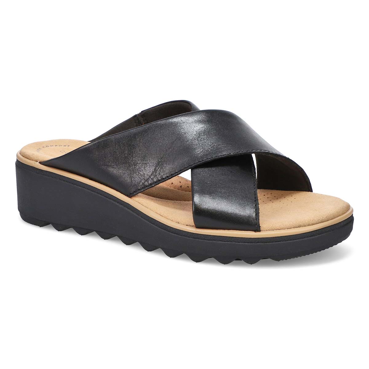 Clarks Women's Jillian Gem Slide Sandal - Bla | SoftMoc.com