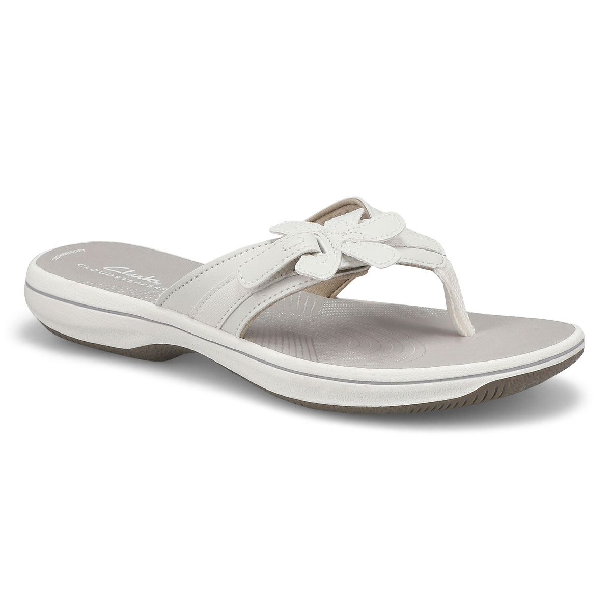 Womens Brinkley Thong Casual Sandal - White
