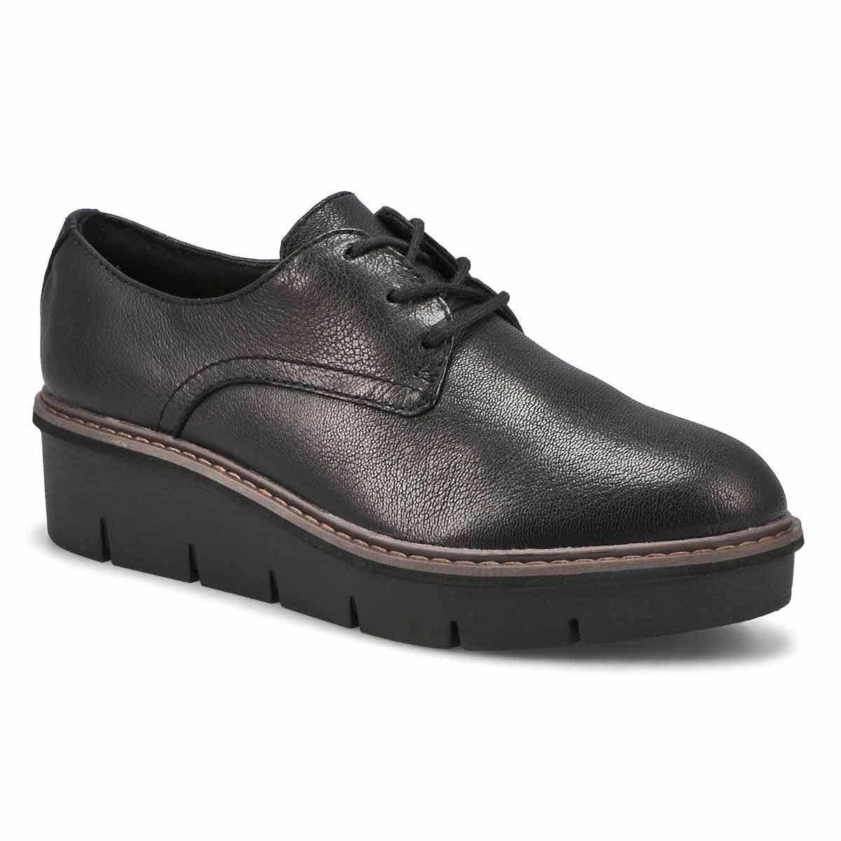 期間限定特価！☆メーカー価格より60%OFF!☆ Clarks Women's Airabell Tye Oxford, Black Leather,  6.5
