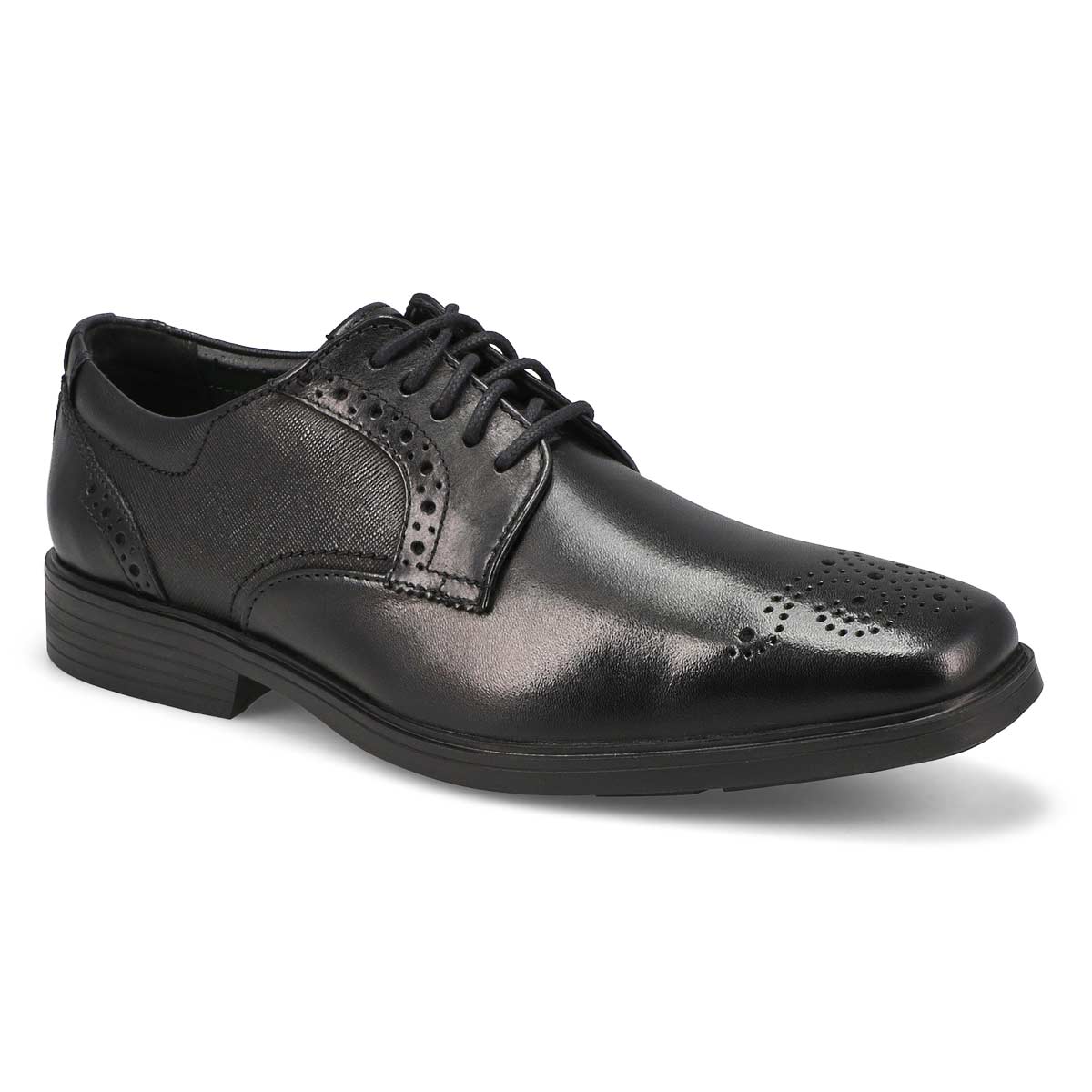 Chaussure habillée à enfiler CLARKSLITE TIE, noir combi, hommes - Large