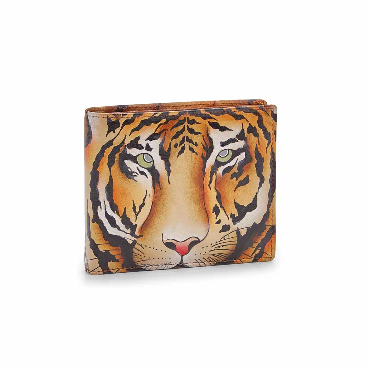 Mns painted lthr Wild Tiger wallet