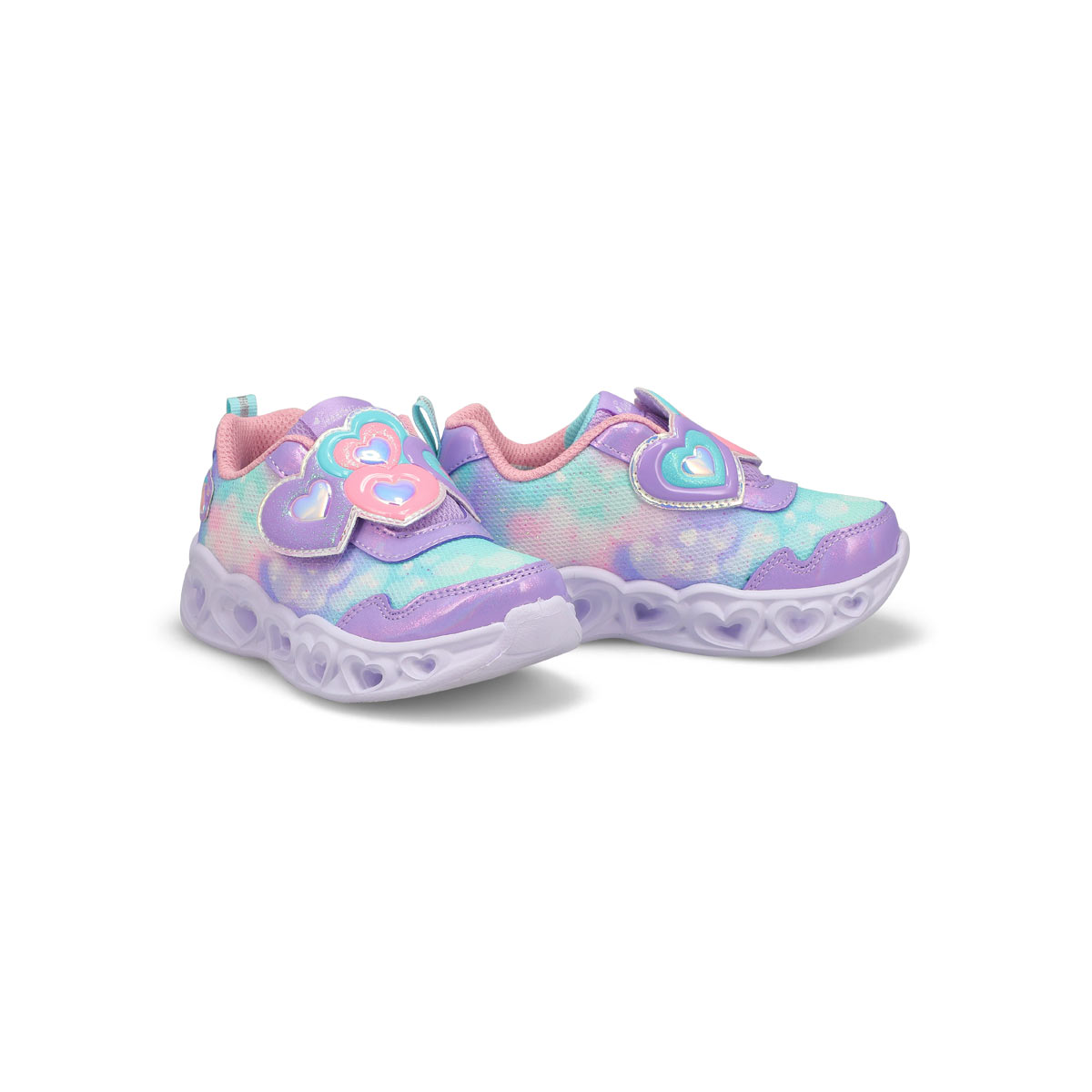 Infants -G Heart Lights Light Up Sneaker - Lavender/Light Pink