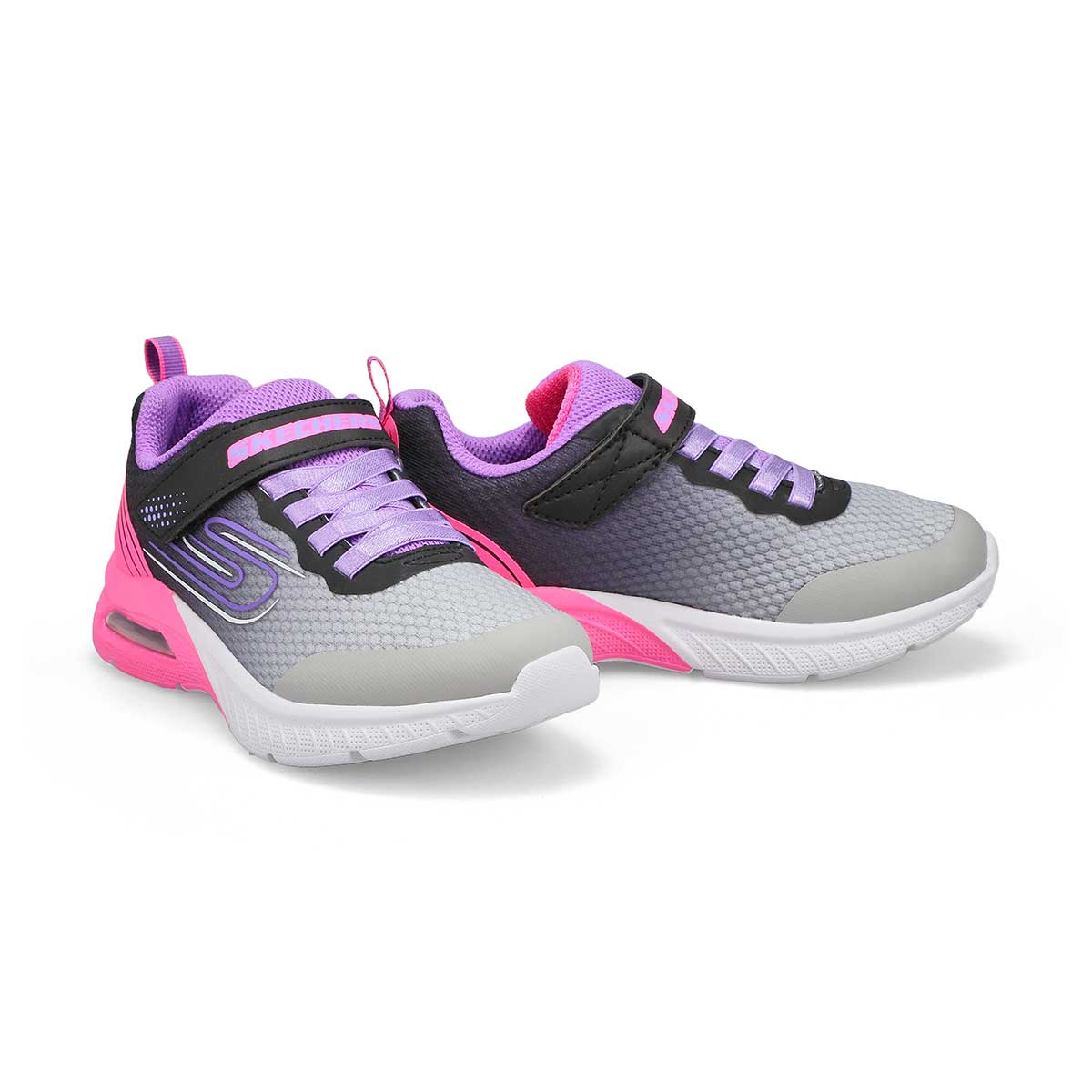 Girls Microspec Max Plus - Echo Sprint Sneaker Grey/Pink