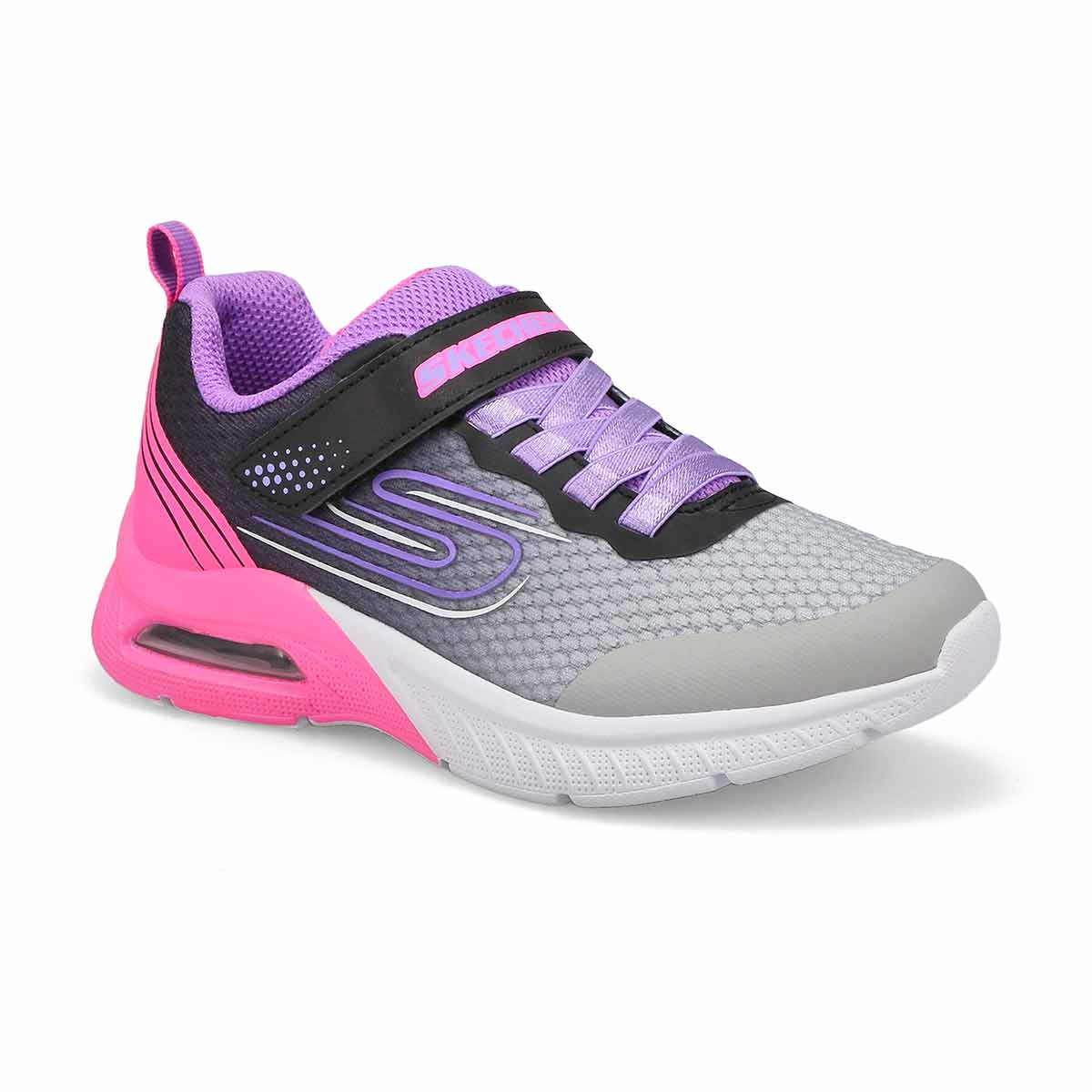 Girls Microspec Max Plus - Echo Sprint Sneaker Grey/Pink