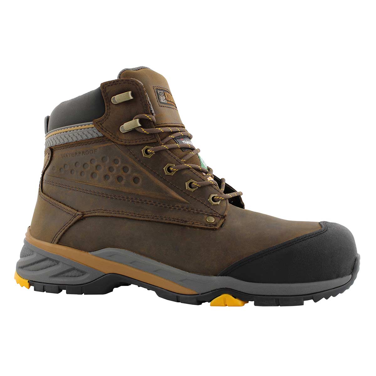 Mns Crusade brn lace up wtpf CSA boot