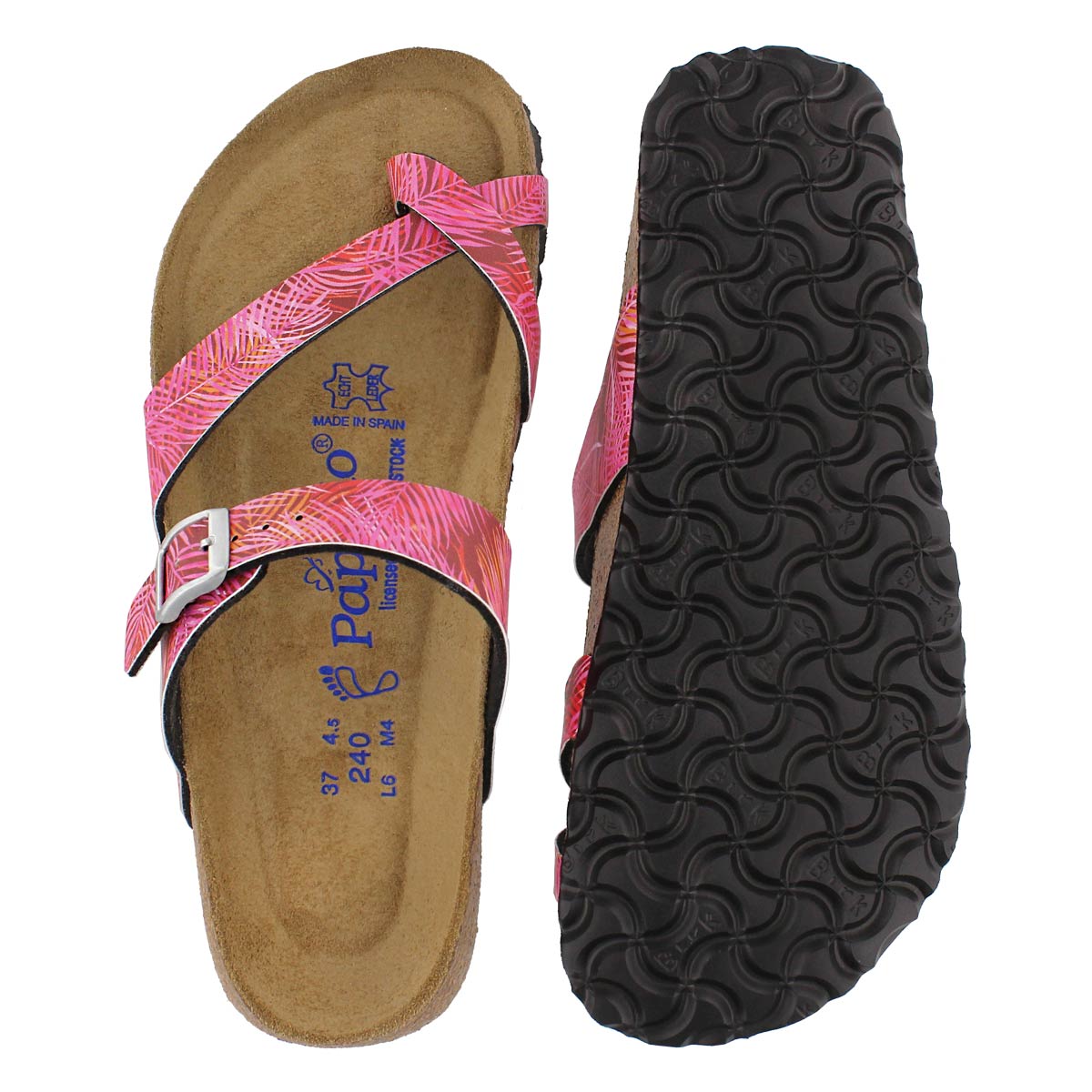 Lds Tabora SF tropical leaf pink sandal