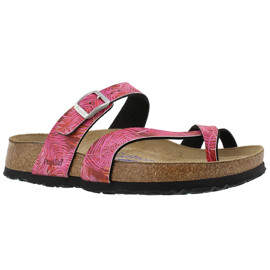 Lds Tabora SF tropical leaf pink sandal
