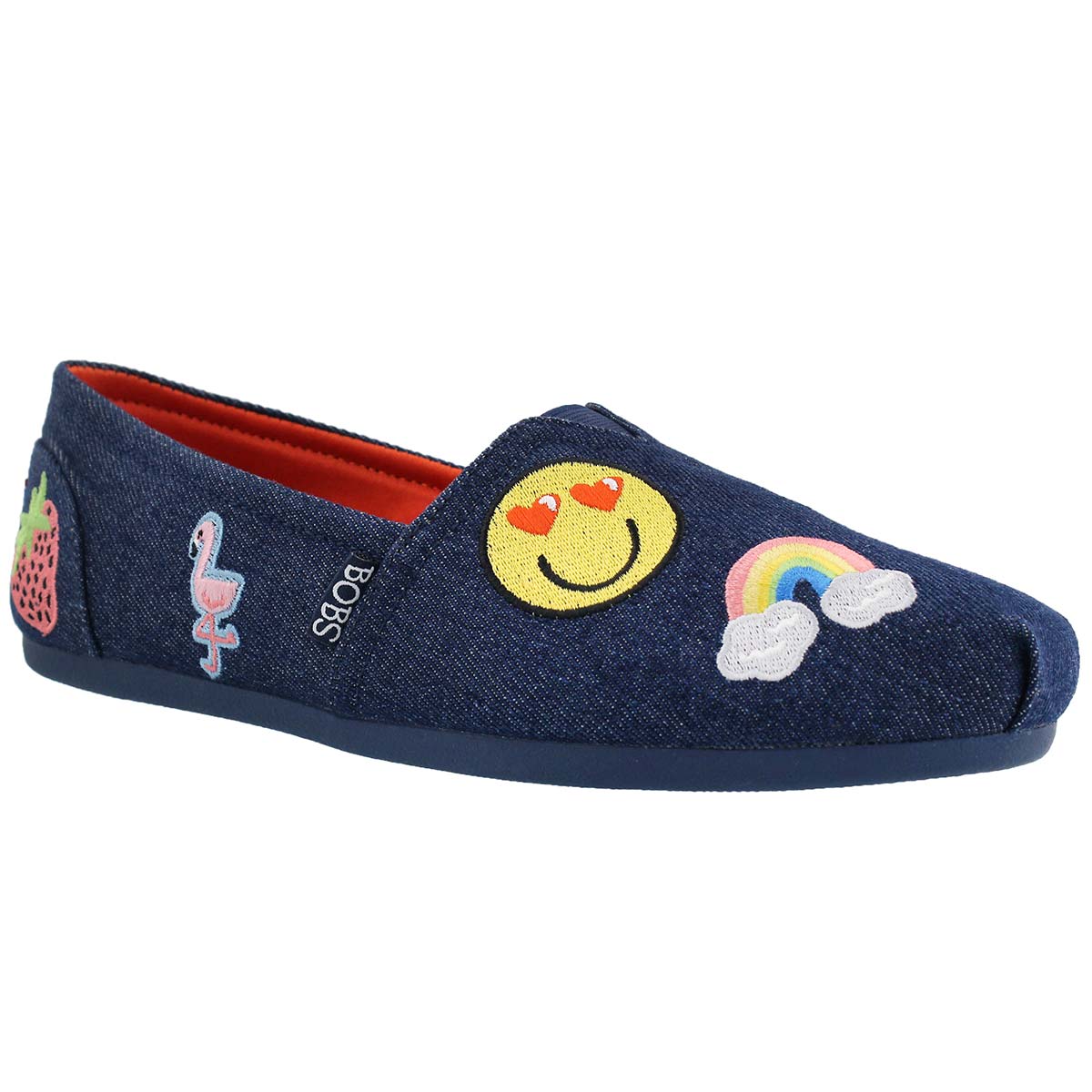 Women's BOBS PLUSH PERFECT PATCH denim slip ons