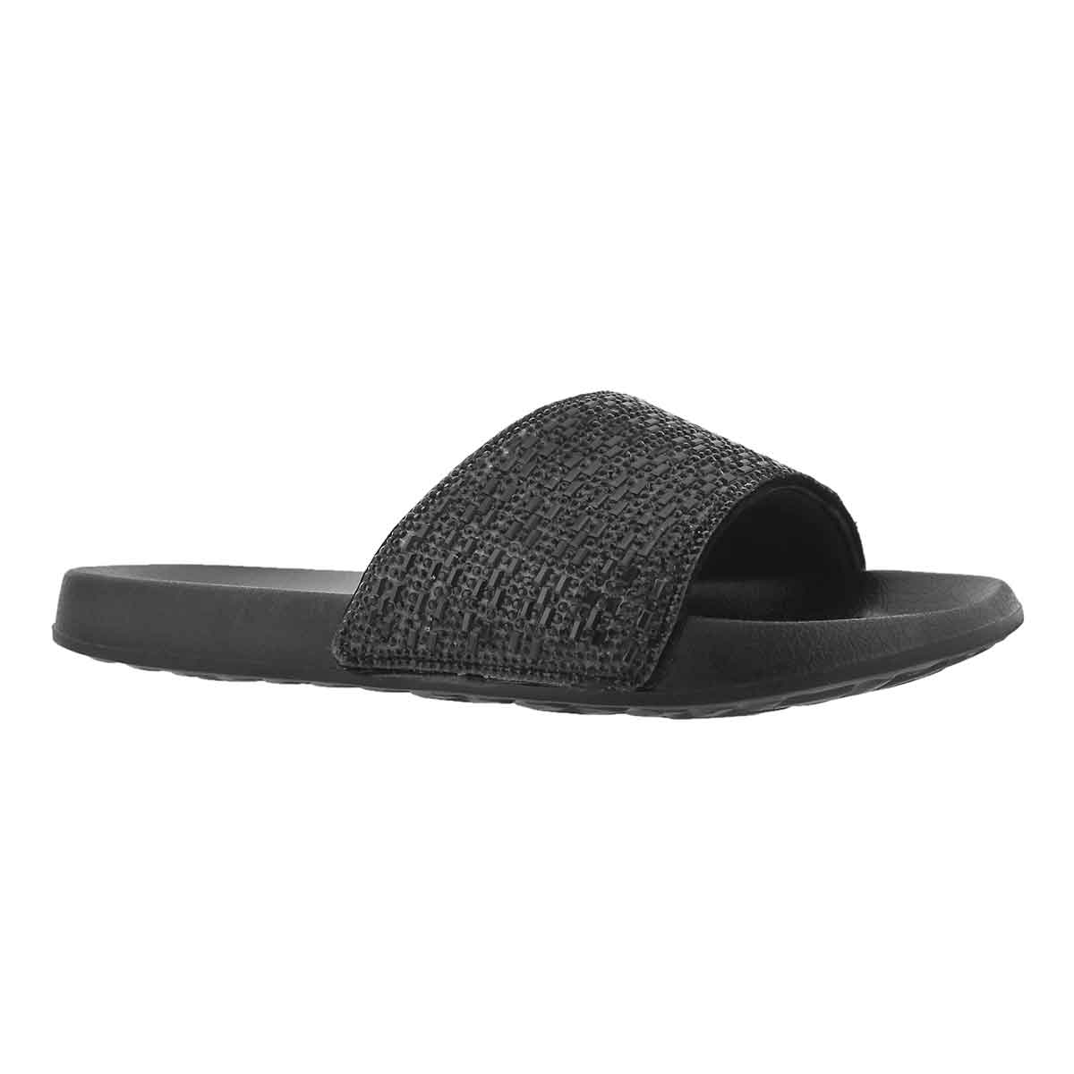 Women's 2nd TAKE SUMMER CHIC black slide sandals