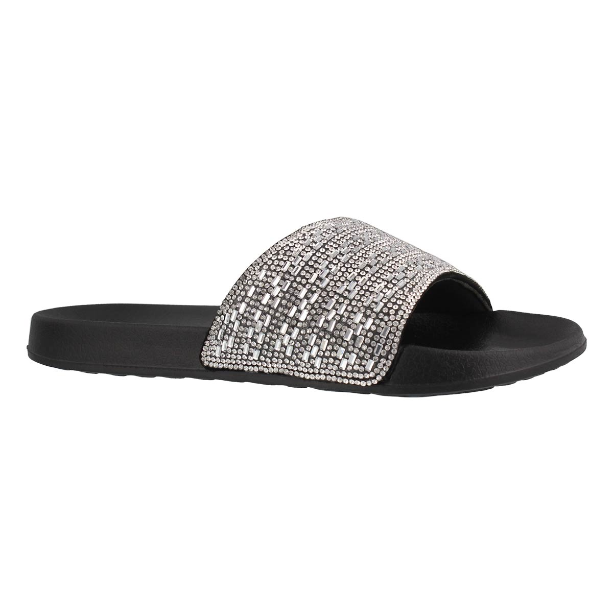 Lds 2ndTakeSummerChic blk/slv slide sndl