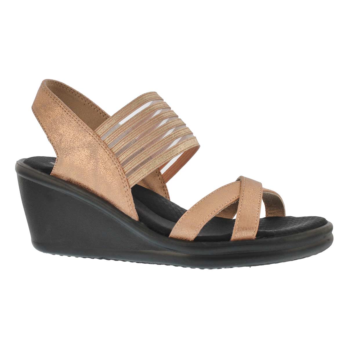 Women's RUMBLERS GLAM SOCIETY rose gold sandals