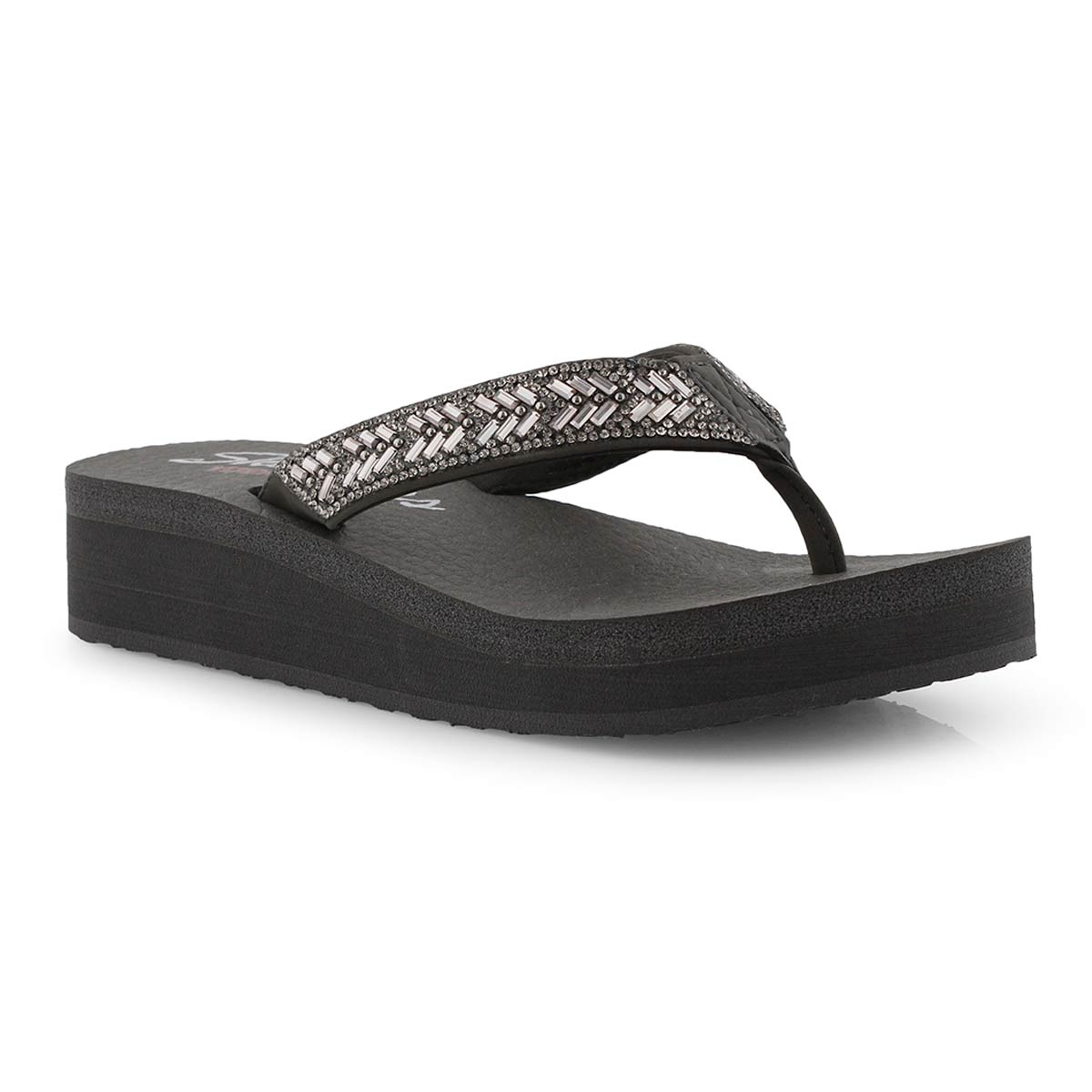 Lds Vinyasa gry chevron rhnstne wdg sndl