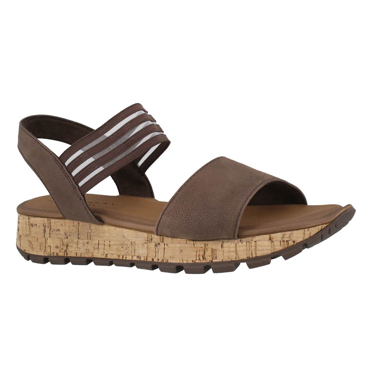 Women's FOOTSTEP MARKERS brown wedge sandals
