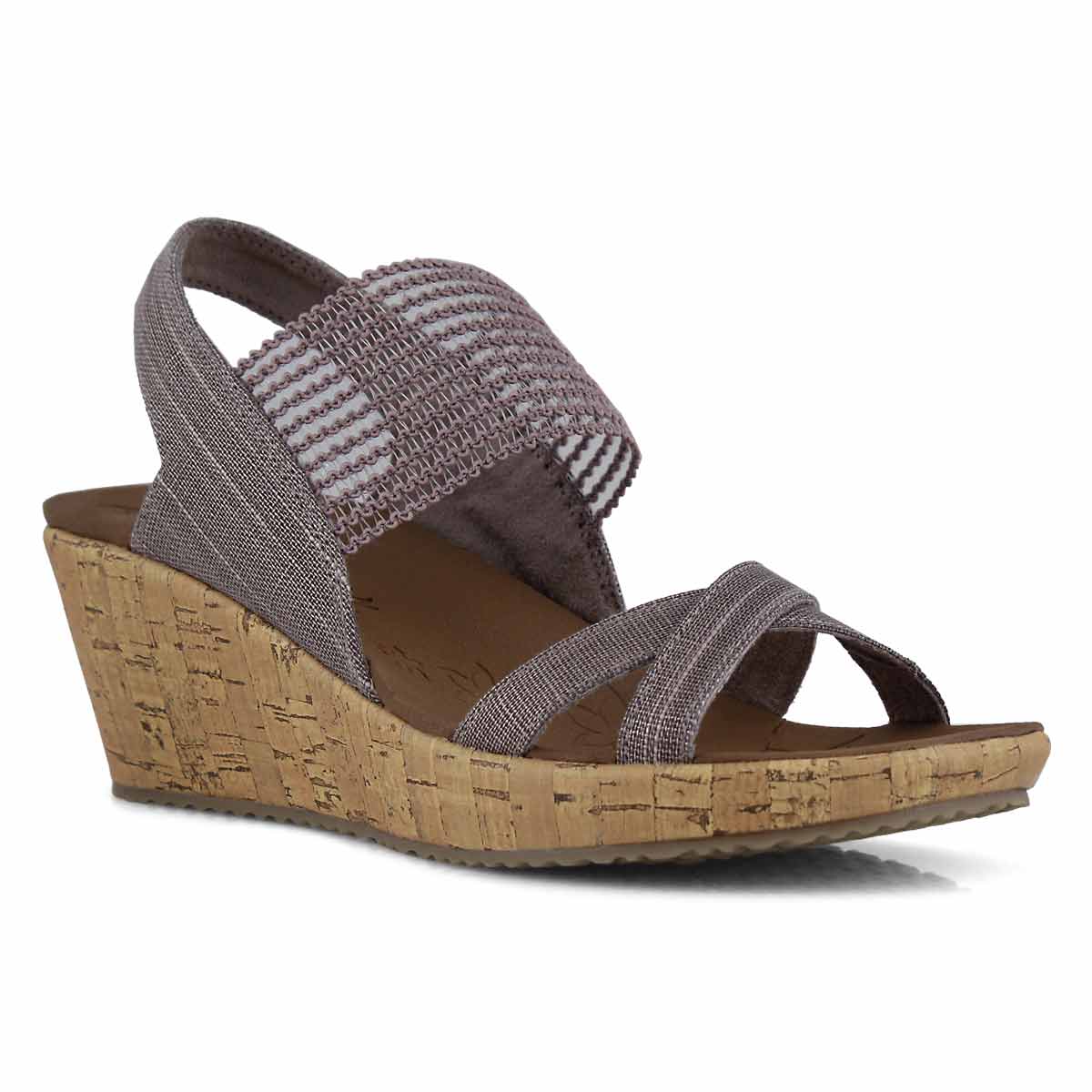Skechers Women S Beverlee High Tea Mauve Wedg Softmoc Com
