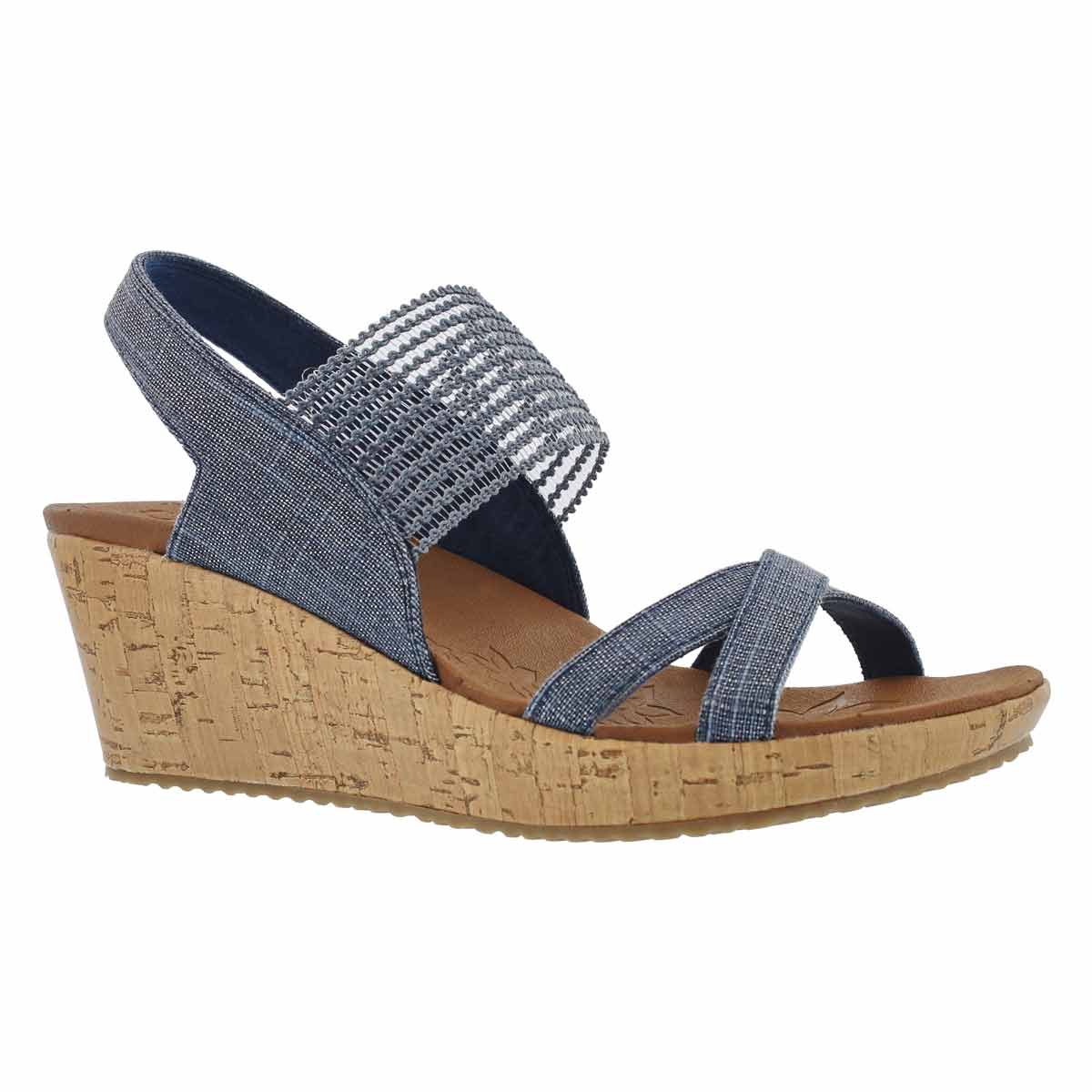 Women's BEVERLEE HIGH TEA navy wedge sandals