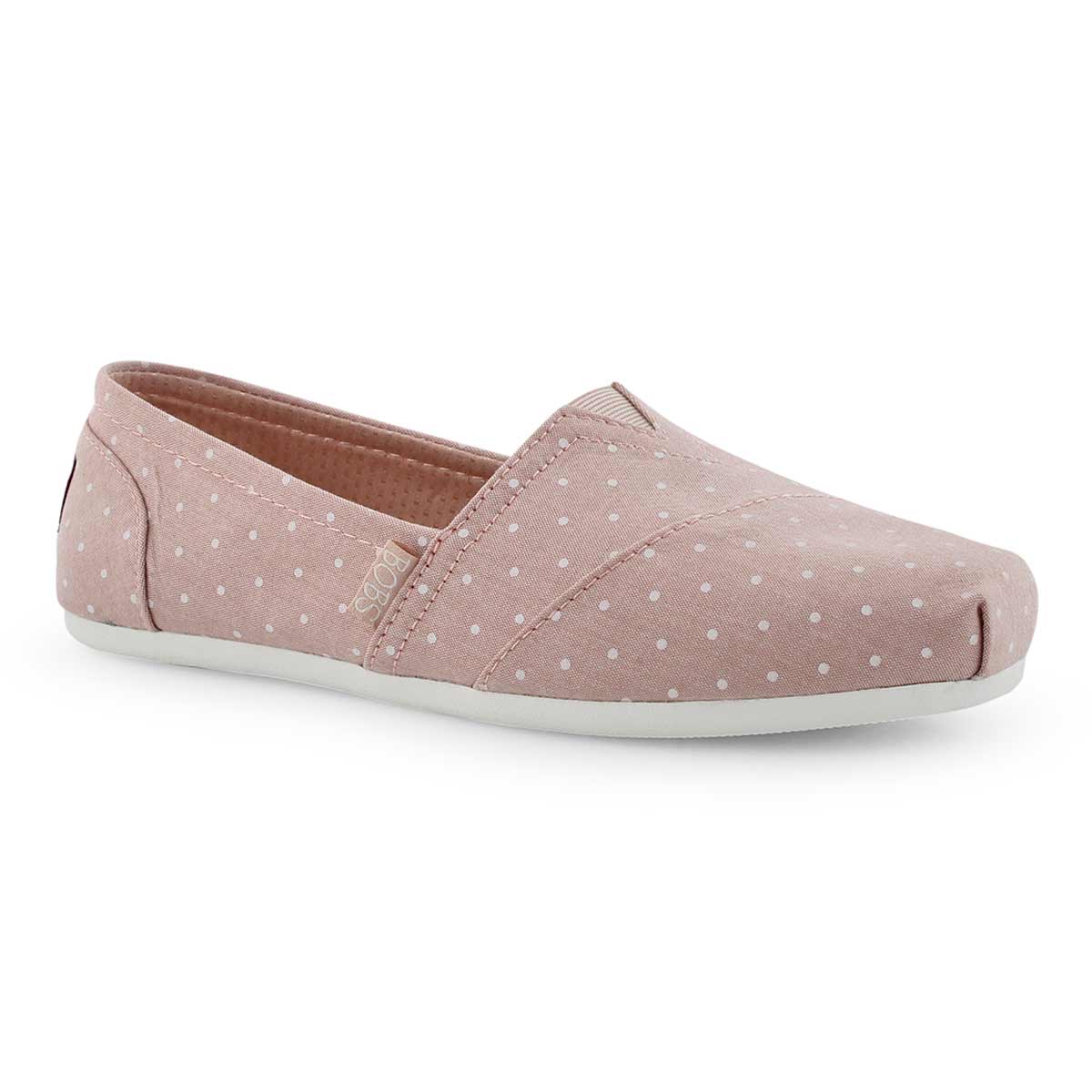 Lds Bobs Plush Hot Spot pink dot slip on