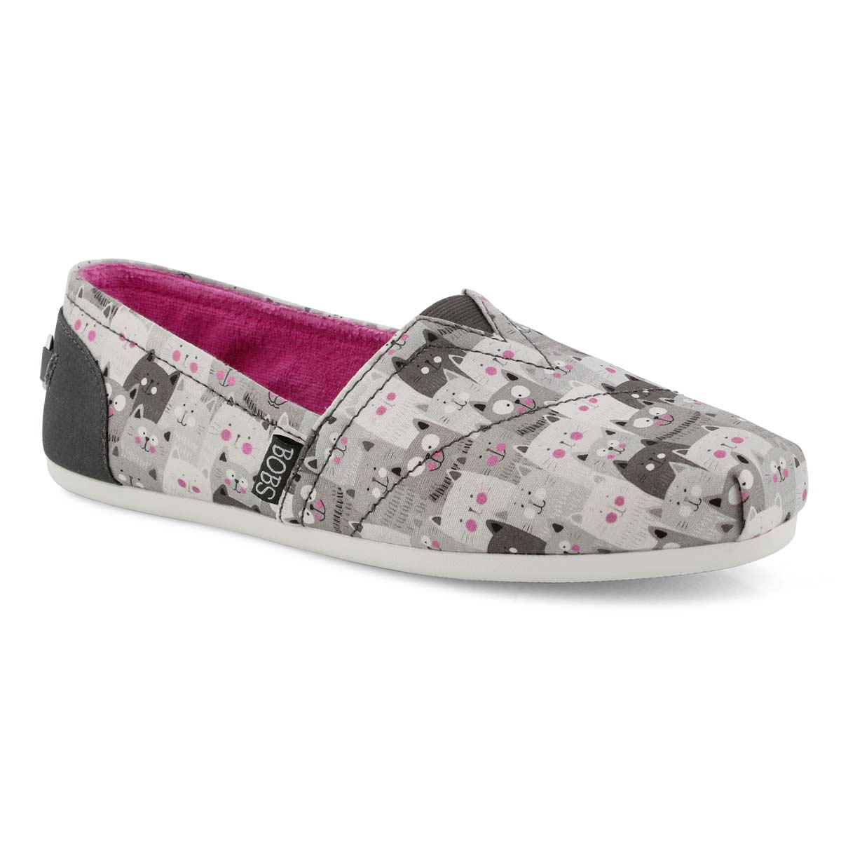 Lds Bobs Plush Kitty Jam gry slip on