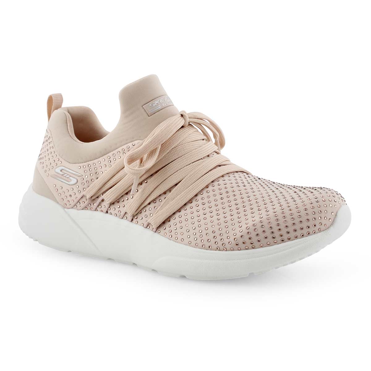 Lds Bobs Sparrow blush lace up snkr