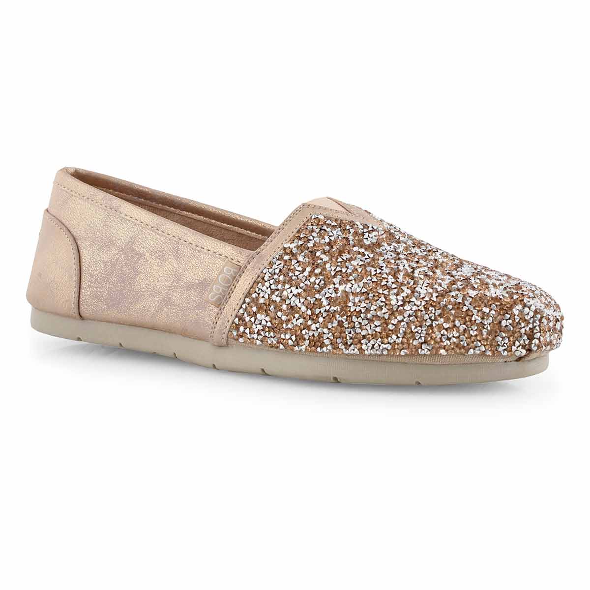 Lds Luxe Bobs Glitterville gold slip on