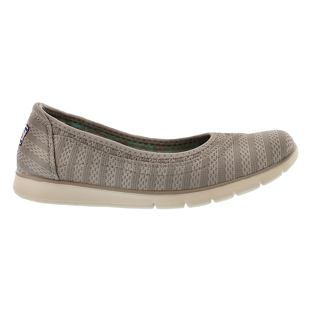 Lds Bobs PureFlex Supastar taupe flat