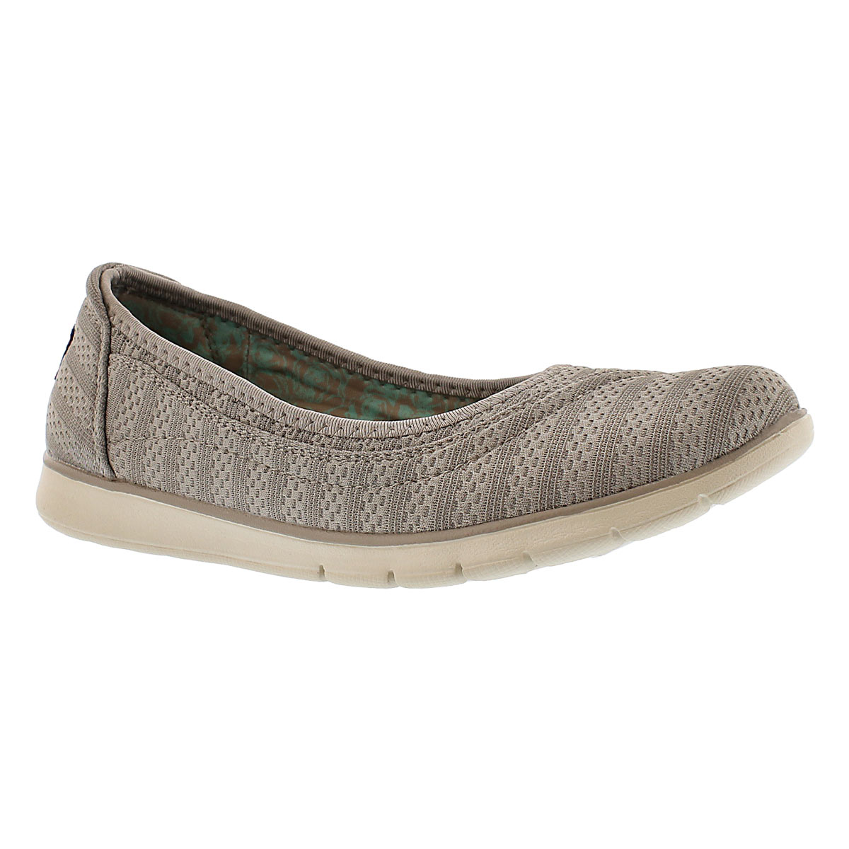 Lds Bobs PureFlex Supastar taupe flat