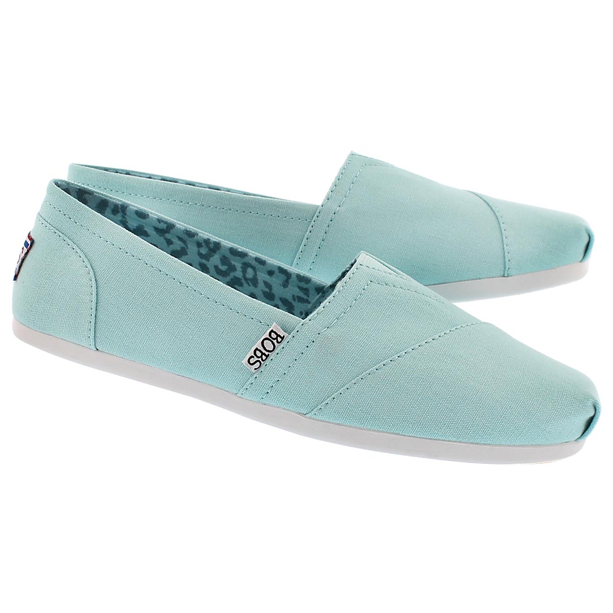 Lds Bobs Plush Peace& Love blu canvas