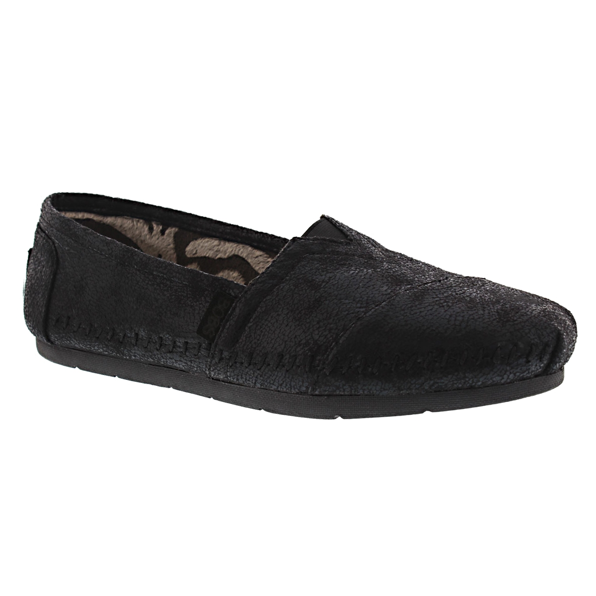 Lds Bobs Luxe Rain Dance blk slip on
