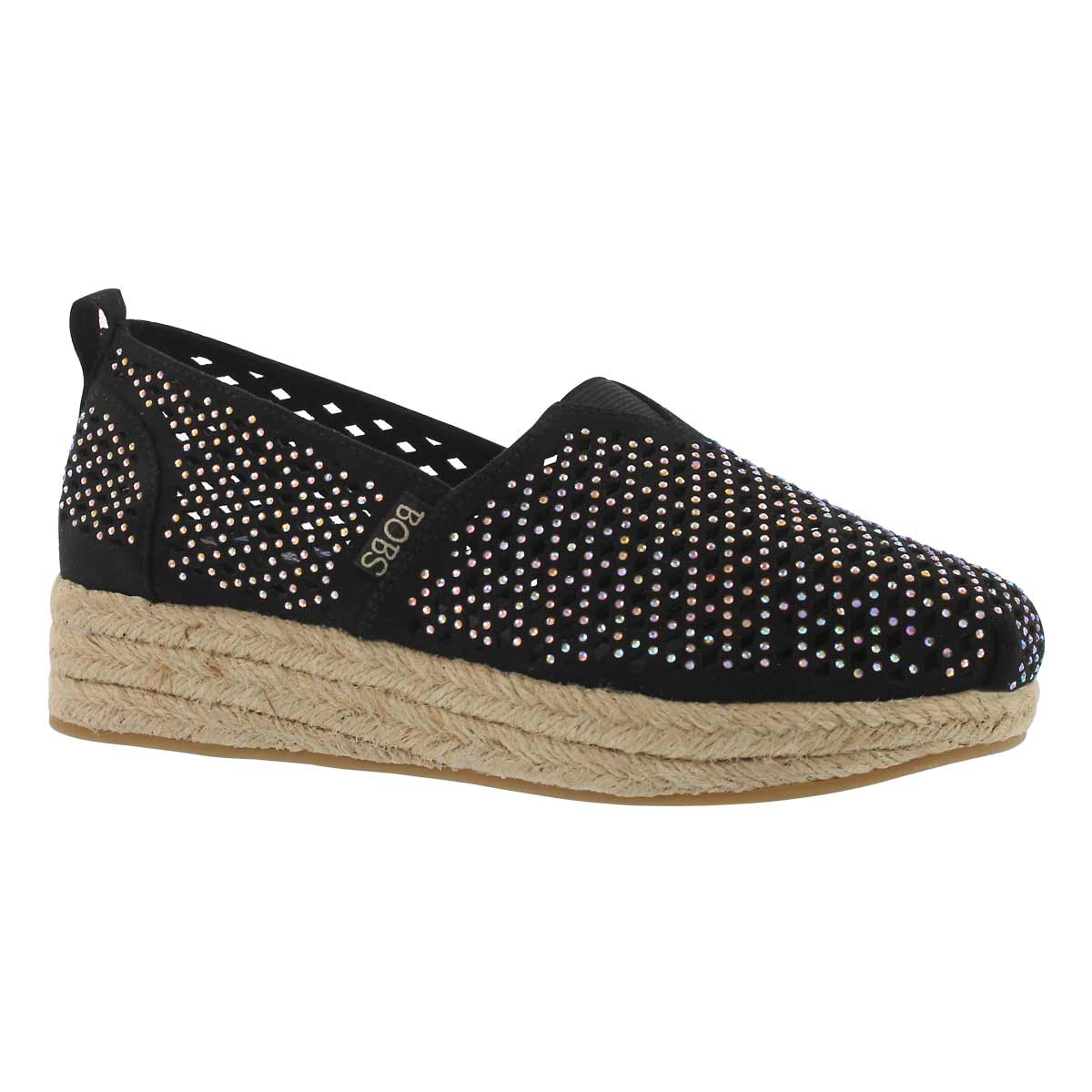 Lds Bobs Highlights Glamsquad blk wedge