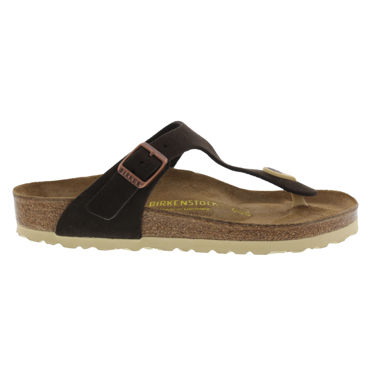 Lds Gizeh mocha suede thong sandal