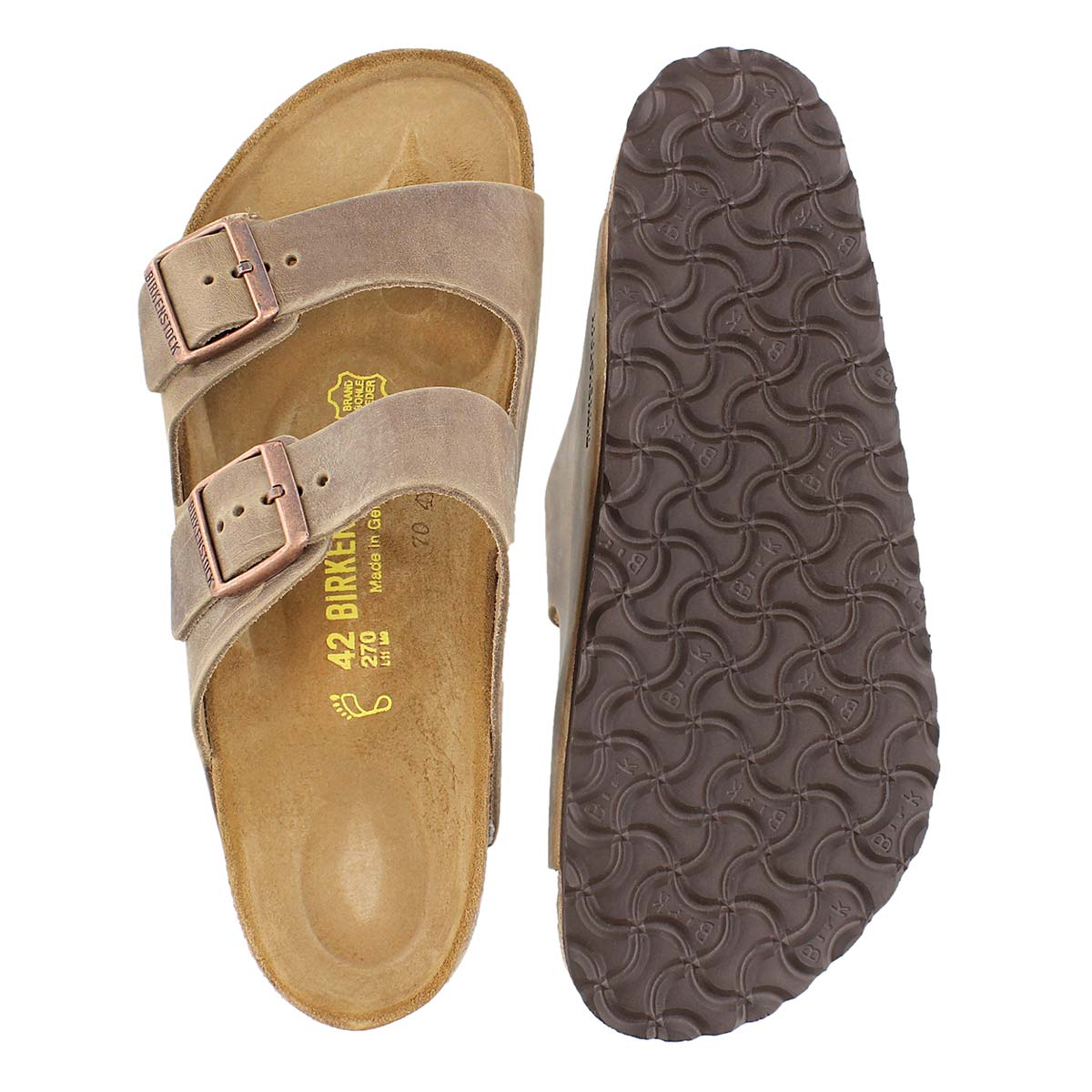 Mns Arizona tobacco 2 strap sandal