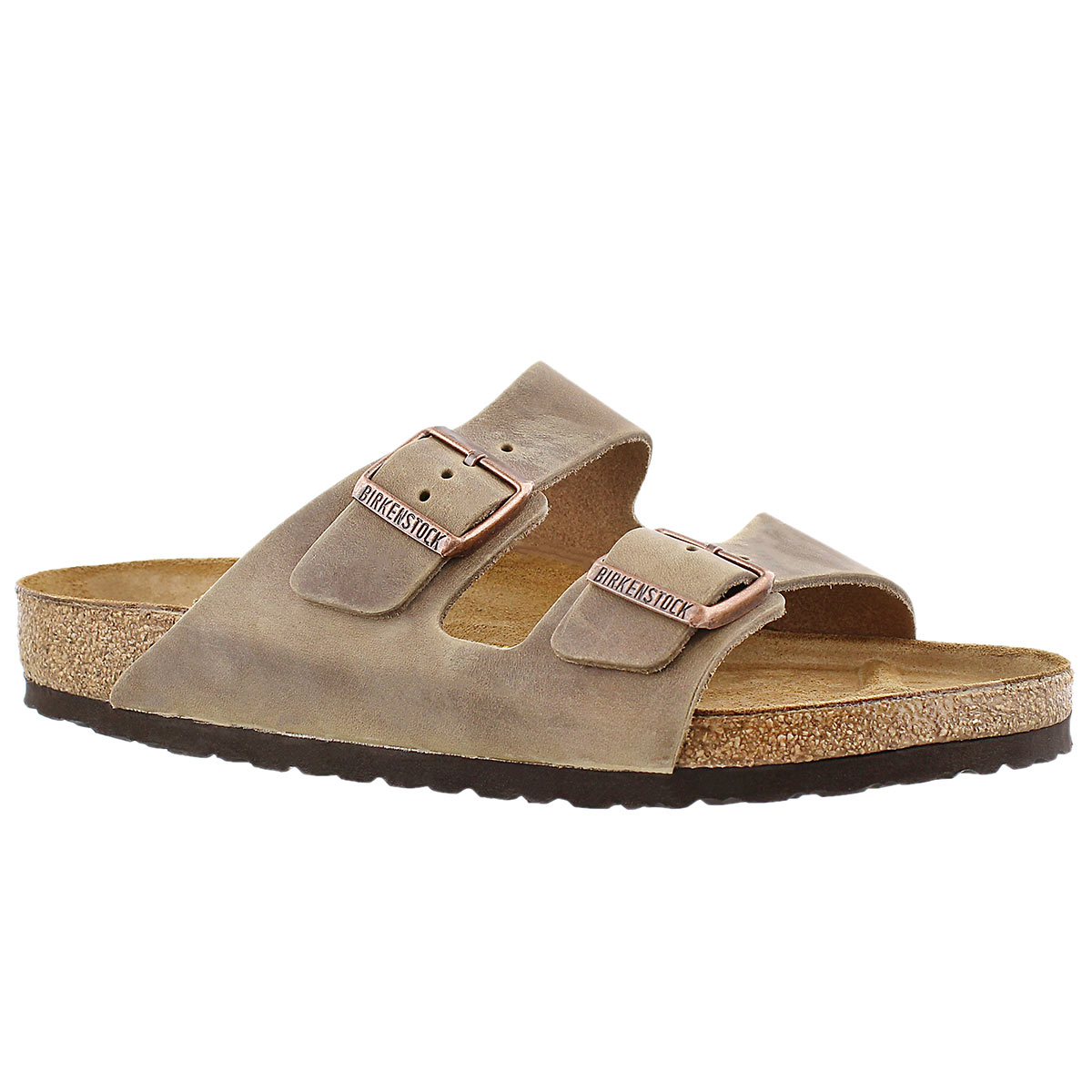 Men's ARIZONA tobacco 2 strap sandals